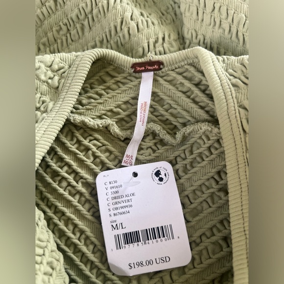 Free People Gabby Seamless Midi Dress Green M/L - Picture 10 of 12